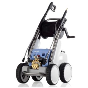 QUADRO 800 TS T DK เครื่องอัดฉีดน้ำแรงดันสูง 250 บาร์ 1,400 รอบ (400V) Total Stop หัวฉีดน้ำวน 4 ล้อ โลม้วนสายอัดฉีด (L)
